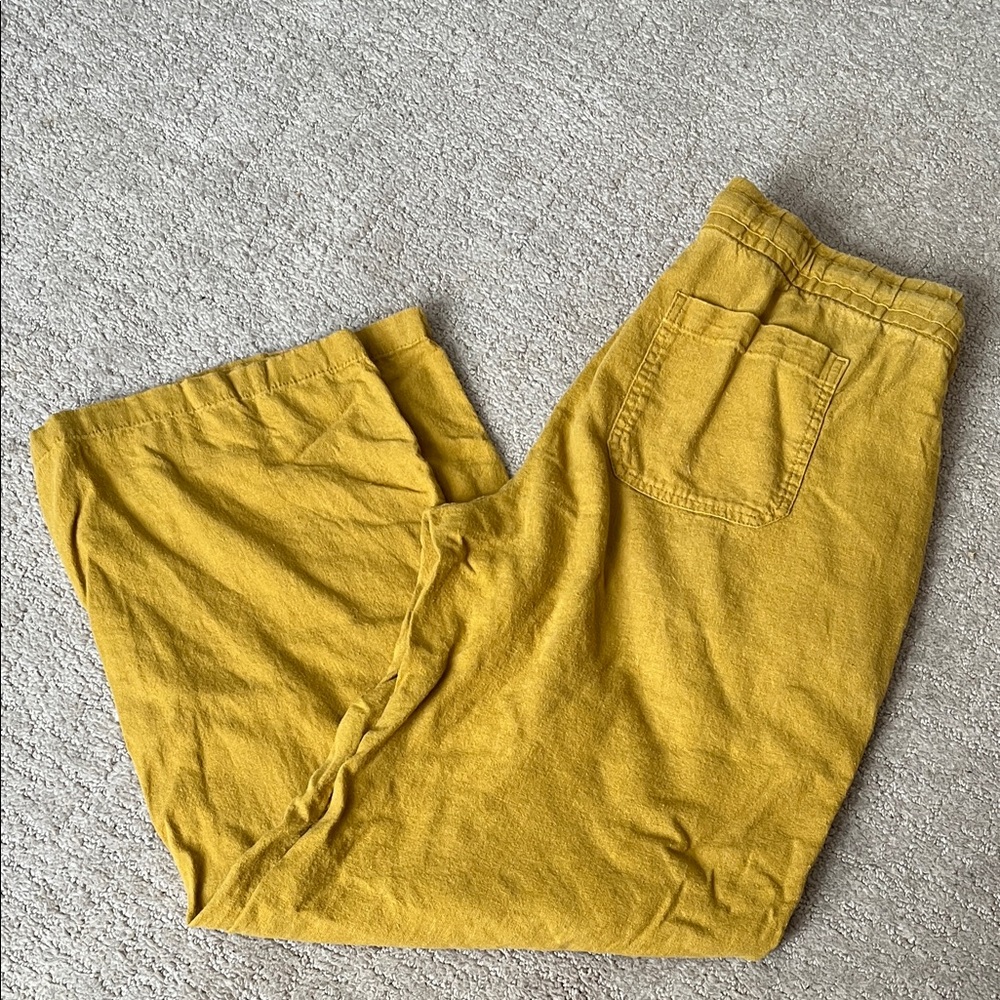 Mustard Linen Pants